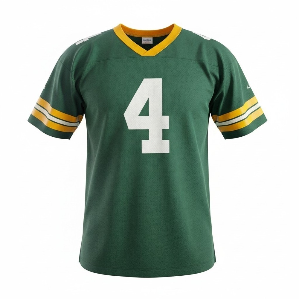 Vintage Logo 7 Brett Favre Green Bay Packers Jersey XL Green 4 Made in USA